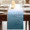 thumbnail image 3 of Table Runners 72 Inches Long Dress Scarves, Blue Coastal Wave Farmhouse Kitchen/Dining Table Runner, Coffee Tablerunners, Summer Ocean Nautical Beach Ombre 16x72 Inch, 3 of 9