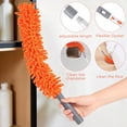 thumbnail image 4 of Ceiling Fan Cleaner Kit with 77" Extension Pole, Reusable Chenille Brush for Fan Blades (Up to 8in), Cobwebs, Walls, and Furniture (Orange), 4 of 4