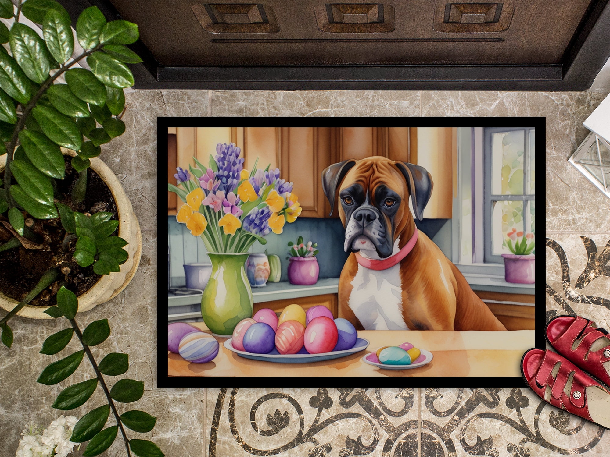 Decorating Easter Boxer Doormat 27 in x 18 in