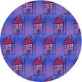 thumbnail image 1 of Ahgly Company Machine Washable Indoor Round Transitional Purple Amethyst Purple Area Rugs, 7' Round, 1 of 7