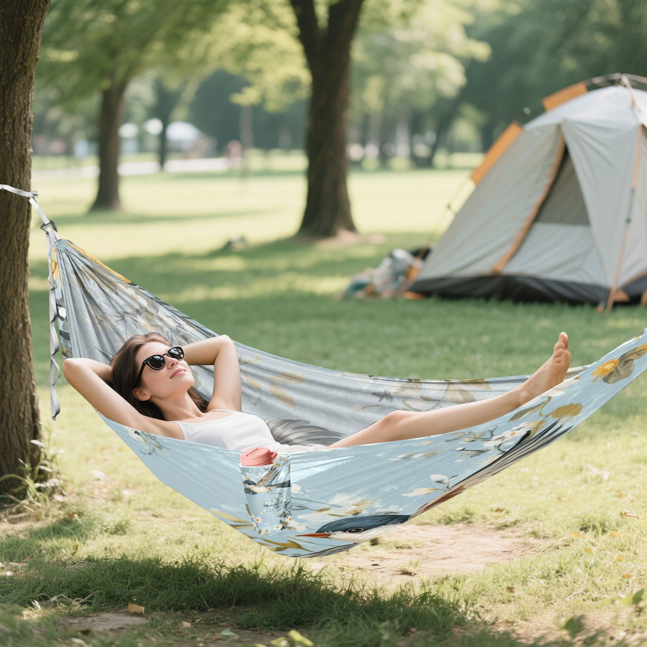 Hammock Camping Hammock Nylon Portable Hammock Travel Camping Hammock Super Beautiful Bird