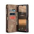 thumbnail image 3 of Case for Samsung Galaxy A25 5G Wallet Cover Trifold with Detachable Card Holder Strong Magnetic TPU PC Handmade Leather Zipper, 3 of 5