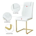 thumbnail image 3 of Noble House Modern style white PU dining chairs (6 per box) - featuring a mesh backrest design, 3 of 10