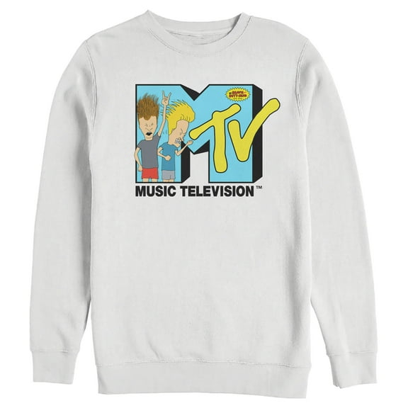 Men's MTV Headbang  Sweatshirt White 2X Large