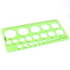 Students Plastic Drafting Drawing Measuring Round Template Ruler Clear Green School Supplier