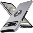 thumbnail image 1 of KOMI for Google Pixel 8 Pro Case, Slim Tough Rugged Shockproof Protective Pixel 8 Pro Phone Case with Metal Ring Kickstand for Google 8 Pro Case, Silver, 1 of 5