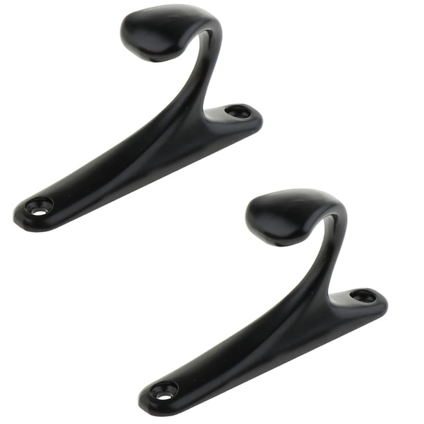 Gancho Soledad 2 piezas Gancho de pared aleación de zinc Perchero negro