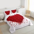 thumbnail image 3 of Homewish Red Cartoon Loves Bedding Comforter Set,Happy Valentine'S Day Twin Comforter Sets,Romantic Theme Bedding Set For Men Women,Luxury Bedroom Decor Reversible,2pcs, 3 of 8