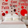 thumbnail image 3 of Solid Circle Love Life Laugh Wall Sticker, 3 of 5
