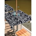 thumbnail image 2 of Outdoor Tablecloths with Umbrella Hole & Zipper, Black Spring Floral 60x60 Inch Square Tablecloths, Farmhouse Flowers Elegant Pastoral Waterproof Table Cloth, Patio/Pool/Picnic Table Covers, 2 of 8