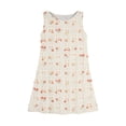 thumbnail image 3 of LTTVQM Girls Easter Dress Rabbit Egg Print Happy Sleeveless Sundress Loose Fit Crew Neck Midi Dresses Holiday A-Line Dresses Beige 5-6 Years, 3 of 5