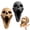 Bone+black, variant on Gothic Skull Sculpture, 6.5'' Dark Horror Skull Art Display Piece, 3D Printed Eerie Open Mouth Skulls Sculpture Ornament, Gothic Wall Sculptures Candelabra Skulls Art (Bone+Black)