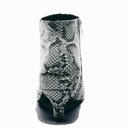 XDDST Women s Business Casual Shoes Medium Heel Women s Leisure Rome Solid Large Size Thin Med Heels Zipper Short Boots Shoes