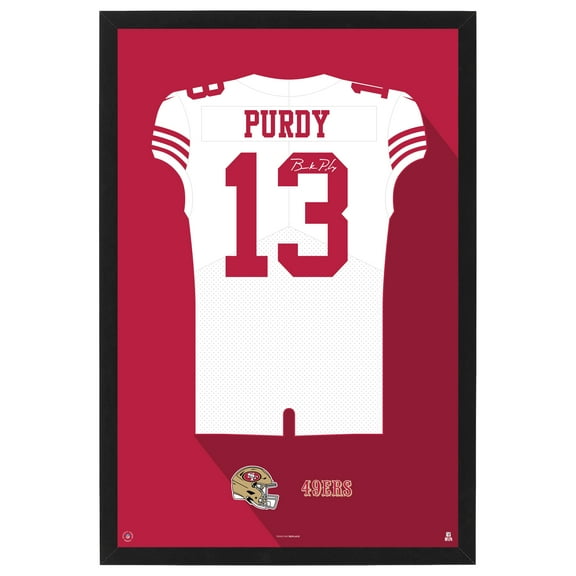 Brock Purdy San Francisco 49ers Away Jersey Framed Art Print