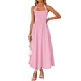 thumbnail image 1 of Vestido ZESICA vestido midi halter sin mangas de verano rosa para mujer, 1 of 6