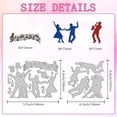 thumbnail image 2 of Troqueles de corte de 6 estilos de música, jazz y danza para hacer tarjetas. Troqueles de notas musicales de bailarín de acero al carbono. Plantillas para recortes de tarjetas y repujado., 2 of 9