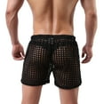 thumbnail image 3 of Men's Sexy Hollow Boxer Shorts Lingerie Lounge Boxers Underwear Pajamas, 3 of 3