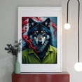 thumbnail image 2 of Diamond Art Kit for Adults, Regal Wolf Nature Blossoms Portrait Diamond Painting for Adults Beginners, 5D DIY Diamond Art Painting Kits, Colorful Diamond Painting Craft for Home Decor 12x16 Frameless, 2 of 7