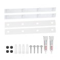 thumbnail image 1 of Unique Bargains Coat Rack Wall Mount, 13" Metal Chamfer Wall Hooks Rail with 4 Hooks, White, 1 of 1