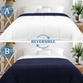 thumbnail image 2 of Unique Bargains Quilt Lightweight Down Comforter White/Navy Queen, 2 of 8