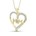 thumbnail image 2 of JewelersClub Mom Necklace 14K Gold Plated Silver Necklace for Women – Beautiful 1/10 Carat White Diamonds + 14K Gold Plated Silver Mother Daughter Necklace – Mothers Day Gifts Necklaces for Women, 2 of 4