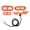 Orange, variant on YAHHU Adjustable Lizard Leash Bearded Dragon Harness Soft for Reptiles Small Pet Animals, Black (19 inches / 48.26 cm)