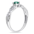 thumbnail image 5 of Everly Women's Created Emerald Sterling Silver Ring, 5 of 6