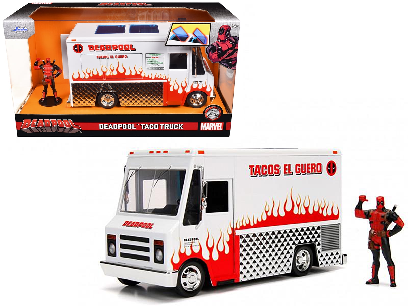 Marvel Deadpool & Taco Truck Die-cast Car, 1:24 Scale