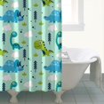 thumbnail image 4 of LightGreen Cartoon Dinosaurs Trees Pattern Shower Curtain 72"x72" ,Bathroom Decorative Shower Curtains Set with 12 Hooks,Modern Waterproof Washable Shower Curtain, 4 of 6