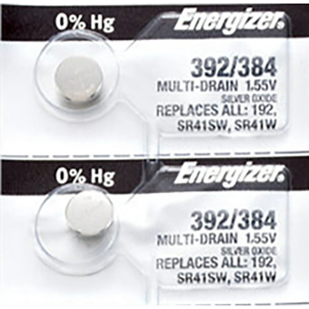 2 x Energizer 392 Watch Batteries SR41W or 384 Battery Walmart