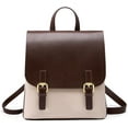 thumbnail image 1 of LHSHID Mini Leather Backpack for Women, Ladies Small Backpack Purse, Sleek Handbag Travel Daypack, Beige, 1 of 8