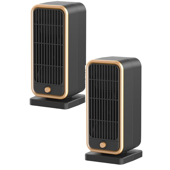 2Pack 2022 Heater Energy Saving And Silent Ceramic Heater One Button Heating Warm Air No Light Energy Saving And Heater Suitable For Office And Bedroom Use Air Heater Home Decor