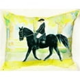 thumbnail image 1 of Betsy Drake ZP141 Black Horse & Rider Coussin Décoratif Intérieur et Extérieur - 20 x 24 Po, 1 of 1