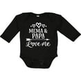 thumbnail image 3 of Inktastic Mema and Papa Love Me Boys or Girls Long Sleeve Baby Bodysuit, 3 of 5