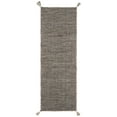 thumbnail image 3 of SAFAVIEH Montauk Bijar Jace Solid Soft Braided Cotton Runner Rug, Beige/Black, 2'3" x 7', 3 of 8