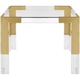 thumbnail image 3 of Meridian Furniture Casper Gold Stainless Steel and Acrylic Dining  / Game Table, 3 of 8