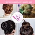 thumbnail image 2 of Sonducket Herramienta de cola de caballo para el cabello, accesorio de peinado elástico duradero, buen estilo de cola de bucle, decoraciones de peinado, Accesorio para el cabello montó rojo Sonducket AP009420-05, 2 of 6
