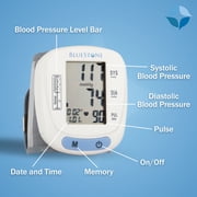 Bluestone Automatic Blood Pressure and Pulse Monitor with Wrist Cuff and Storage Case