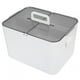 thumbnail image 1 of Caja de almacenamiento grande de doble capa para oficina, compartimento de plástico blanco, a prueba de polvo, botiquín, 1 of 14