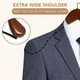 thumbnail image 6 of BP4U 6-Pack Premium Wide Shoulder Wooden Suit Hangers, Heavy-Duty Non-Slip Solid Wood Coat Hangers with Locking Bar for Suits & Coats(Walnut), 6 of 6