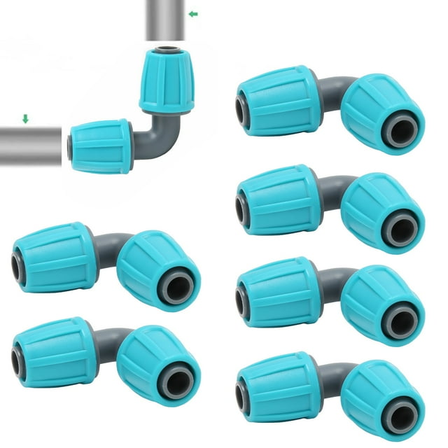 Conector De Bloqueo De Codo De Tubería, Adaptador De Codo De Bloqueo Resistente A ácidos Y álcalis 6,5x6,5 Cm 16 Mm PE Para Invernadero Para Riego