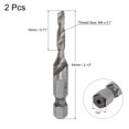 thumbnail image 2 of Uxcell M4 x 0.7 Uncoated High Speed Steel 4341 Combination Drill Tap Bit 2 Pack, 2 of 6