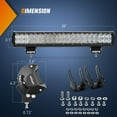 thumbnail image 2 of Nilight LED Light Bar 20 Inch 126W Spot Flood Combo Green Beam Off Road Lamp Fishing Hunting Emergency Deck Work Lighting for Trucks UTV Pick-up Van Boat Tractor, 2 of 8
