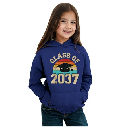 

KTMKH Hoodies for Girls Boys Kids Boys Girls Autumn WInter School Season Letter Printed Long Sleeve Hoodie Warm And Tops Children s Clothing for 5-6 Years