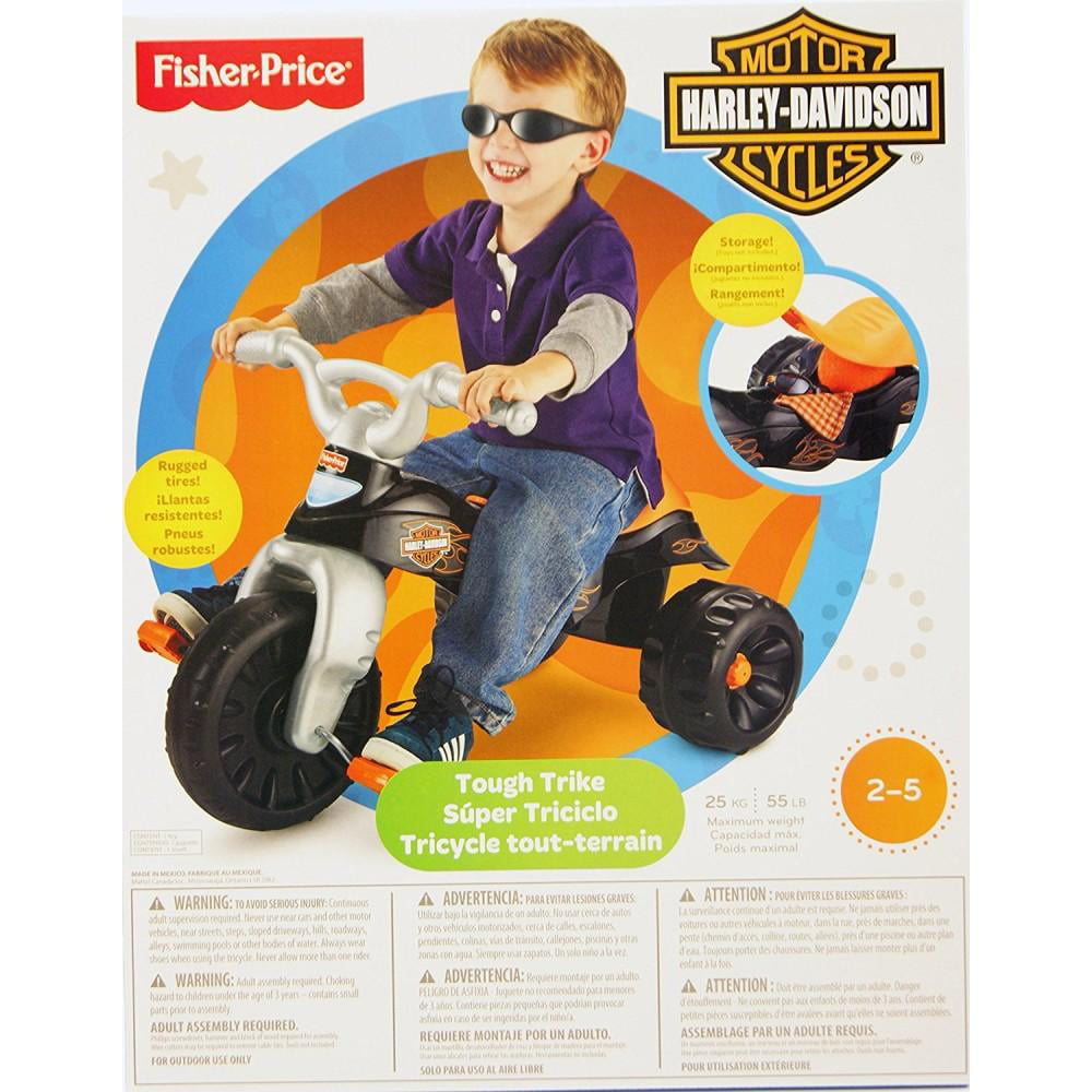 Fisher-Price W1778 Harley Davidson Tricycle Bike Ride Toy for sale online