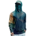 thumbnail image 2 of Drmagiyhm Men's Lightweight Fishing Hoodie Long Sleeve UPF 50+ Sun Shirt Hooded Cooling Spf Clothing Quick-Dry Hoodies with Face Mask L, 2 of 4