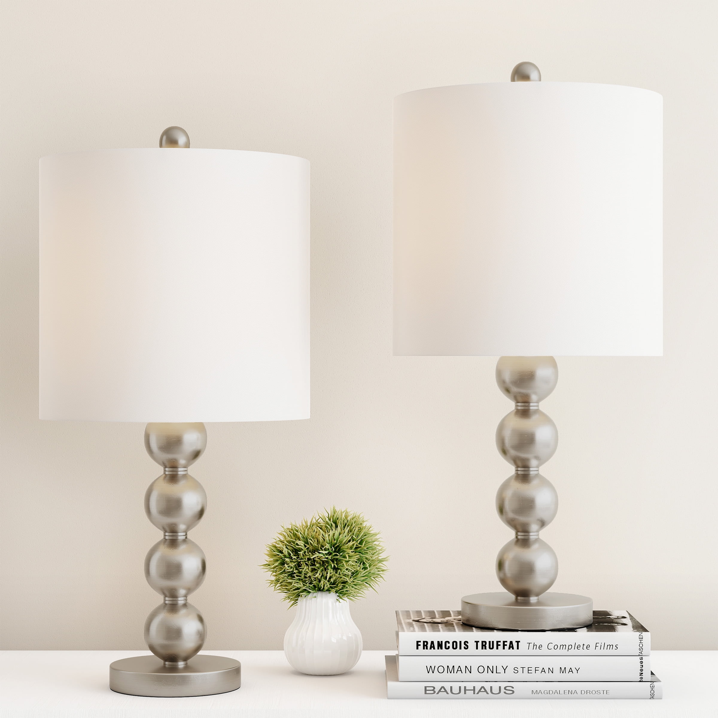 Set of 2 Matching Modern Stacked Balls Table Lamps by Lavish Home