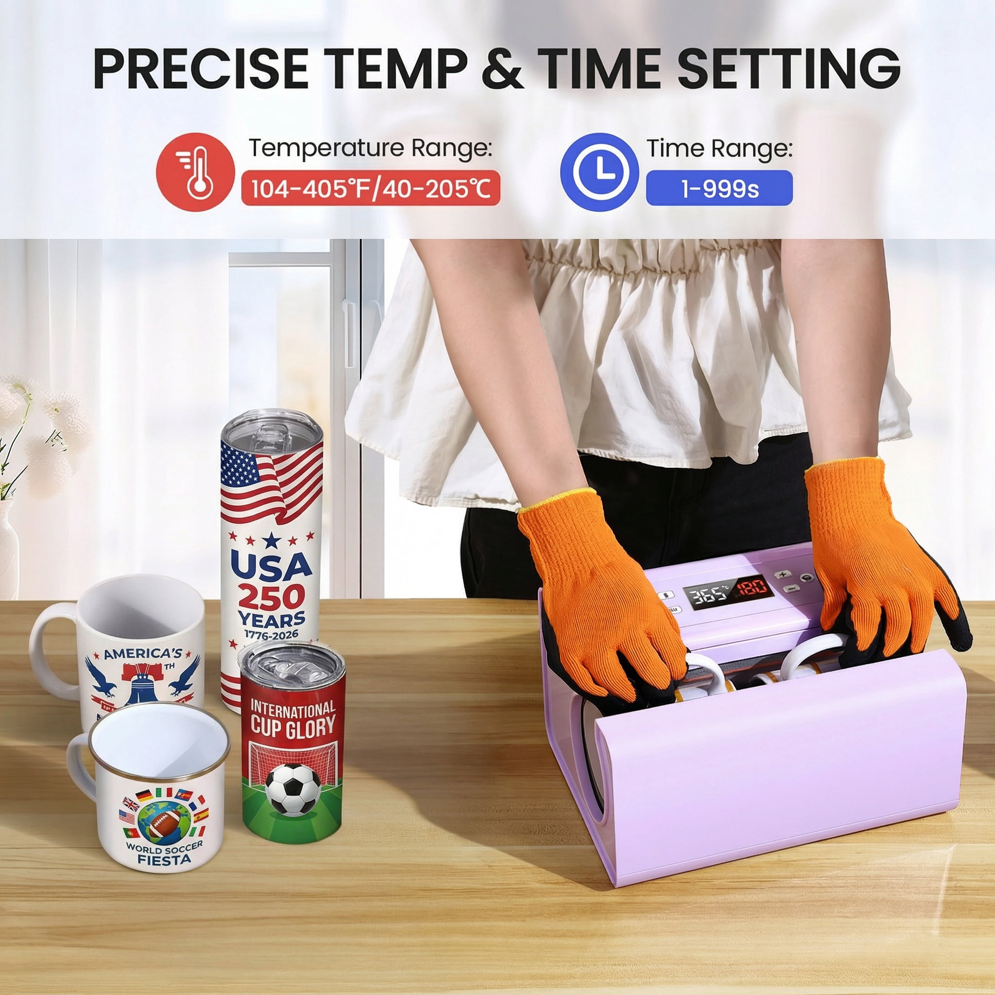 Adnoom Auto Tumbler Heat Press Machine, 30OZ Mug Heat Press Fast & Even, Automatic Sublimation Tumblers Press, Cup Transfer Machine for 11-30OZ Stainless Steel, Ceramic Purple