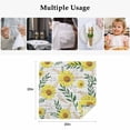 thumbnail image 5 of Yellow Daisy Cloth Napkins, Farmhouse Country Flower Leaf Plant Wood Grain Washable and Reusable Dinner Napkins Set of 8, Table Napkin for Kitchen Party Birthday Wedding Hotel Housewarming 20"x20", 5 of 9