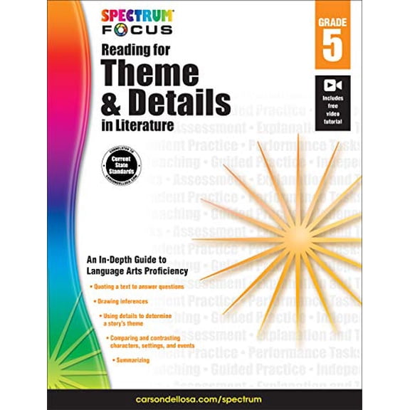 Pre-Owned Spectrum - Reading for Theme and Details in Literature, Grade 5 (Spectrum Focus), 9781483824277, 1483824276, Paperback,